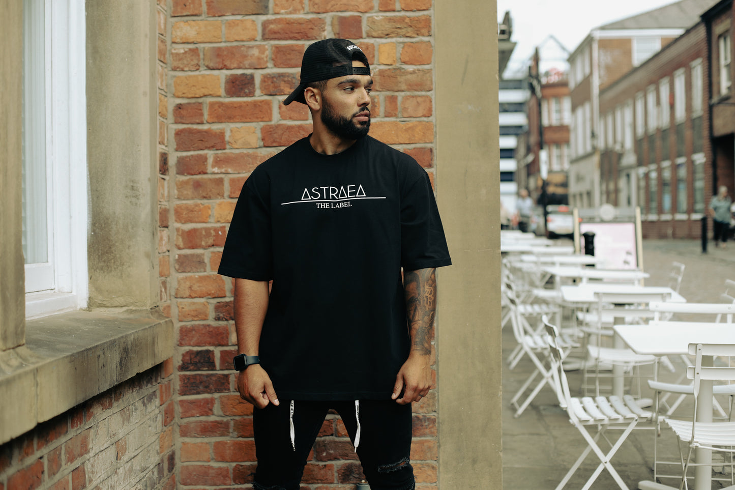 Black Astraea Oversized Tee