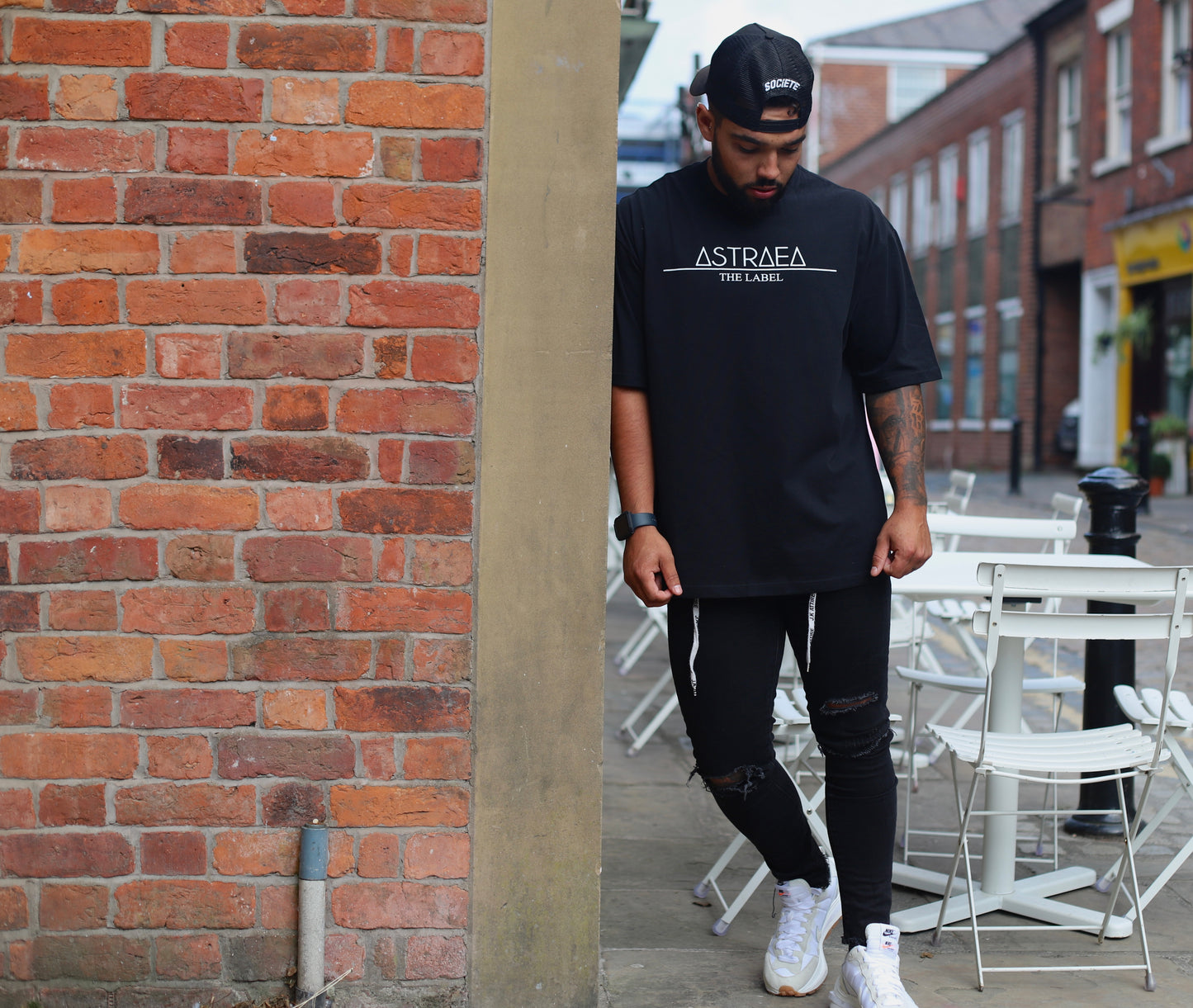 Black Astraea Oversized Tee